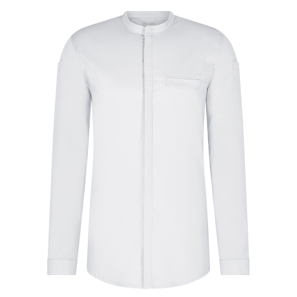 Komplettansicht,Stehkragen2 Ärmeltaschen1 innenliegende BrusttascheStülpärmel