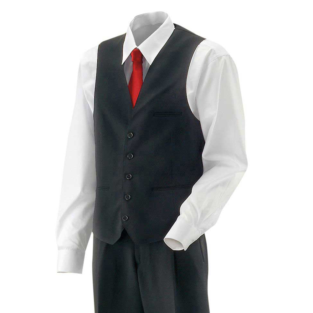 Herren-Weste,1-reihig.5-Knopf.Stoffrücken.1 Brust- und 2 Seitentaschen.1 Business-Innentasche.