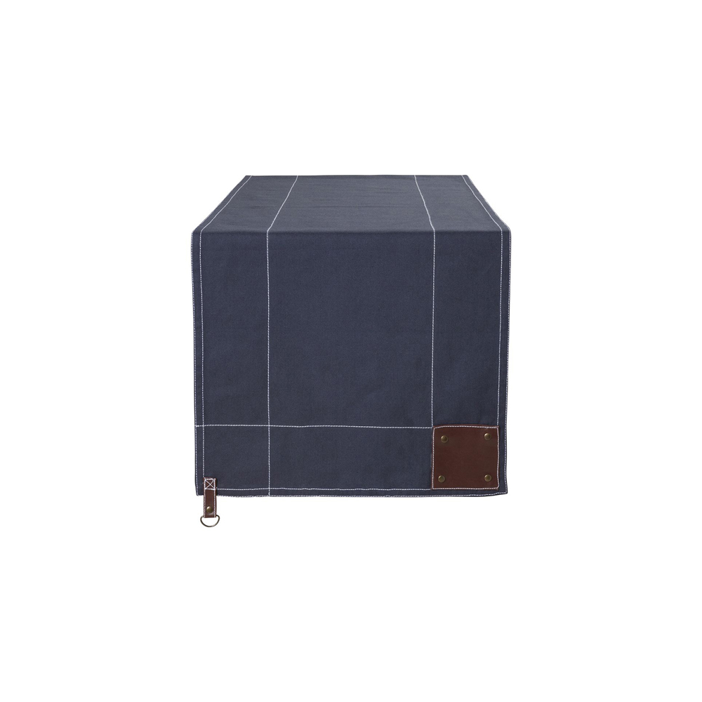 Kontrastnähte. Kunstlederappllikation mit Nieten. Lasche aus Lederimitat. D-Ring und Nieten.