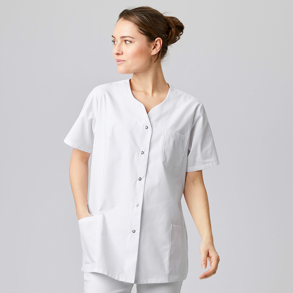 Halbarm Dekorative Druckknopfleiste3 aufgesetzte Seitentaschen und 1 Brusttasche