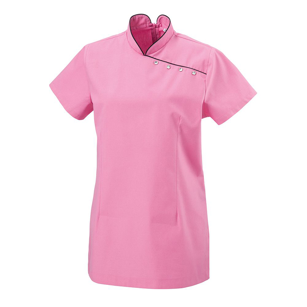 halbarm, Asia-Style, Seitenpasse mit vier Knöpfen, Seitenschlitze, Kontrastpaspel an den Kanten,