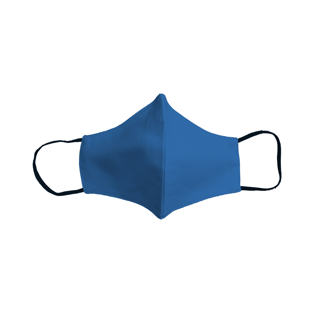 Zweilagig- mit Nasenbügel- 100 % Baumwolle innen- 50 % Polyester, 50 % Baumwolle außen.