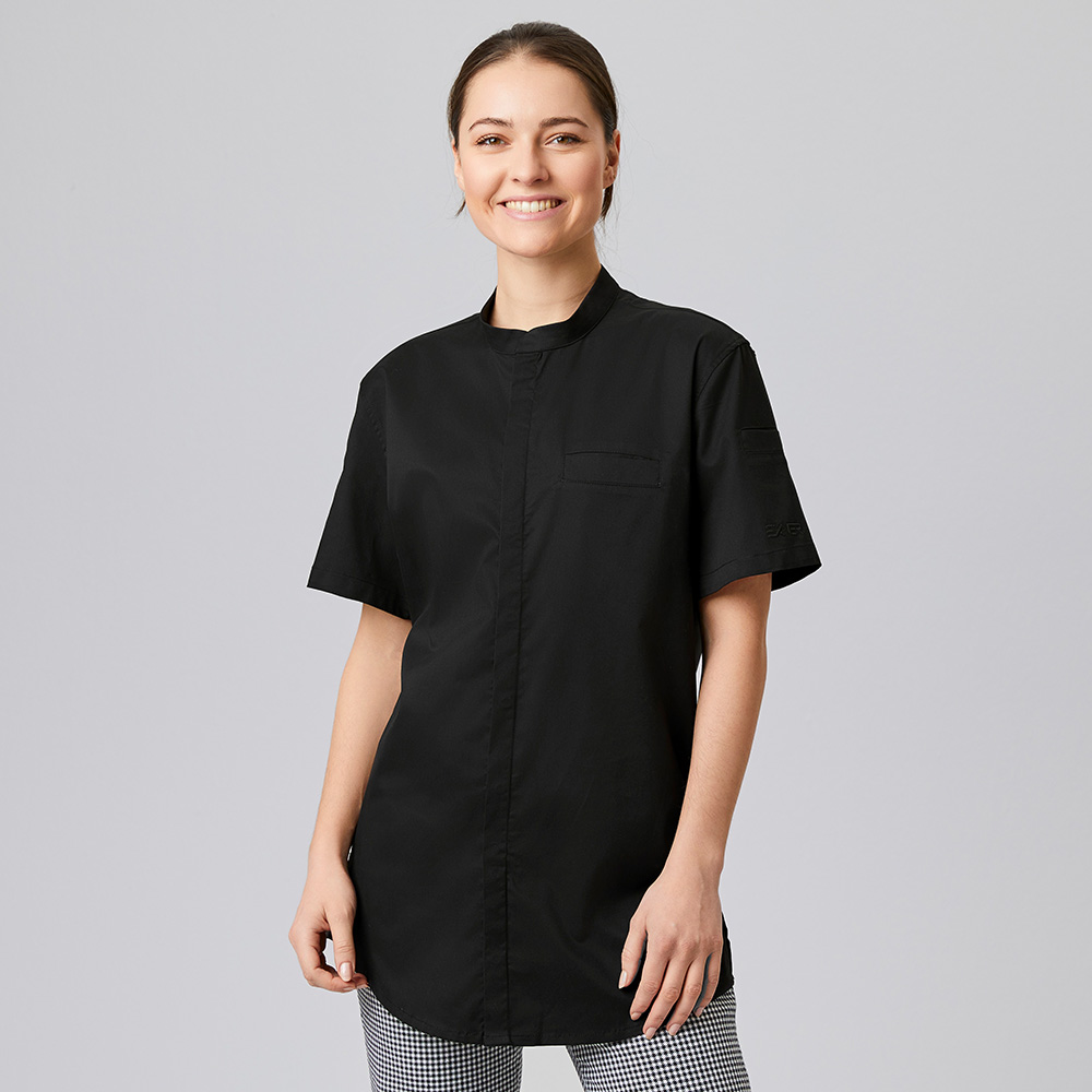 Funktionsjacke-kurzarm,Stehkragen2 Ärmeltaschen1 innenliegende Brusttasche Stülpärmel