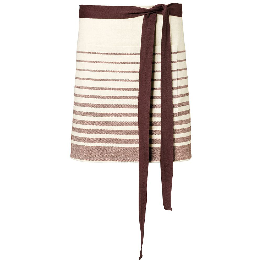 Vorbinder,mit durchgehenden Stoffbändern in Kontrastfarbe.aufgesetzte Tasche.