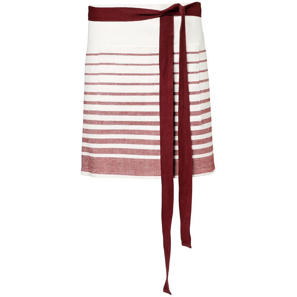 Vorbinder,mit durchgehenden Stoffbändern in Kontrastfarbe.aufgesetzte Tasche.