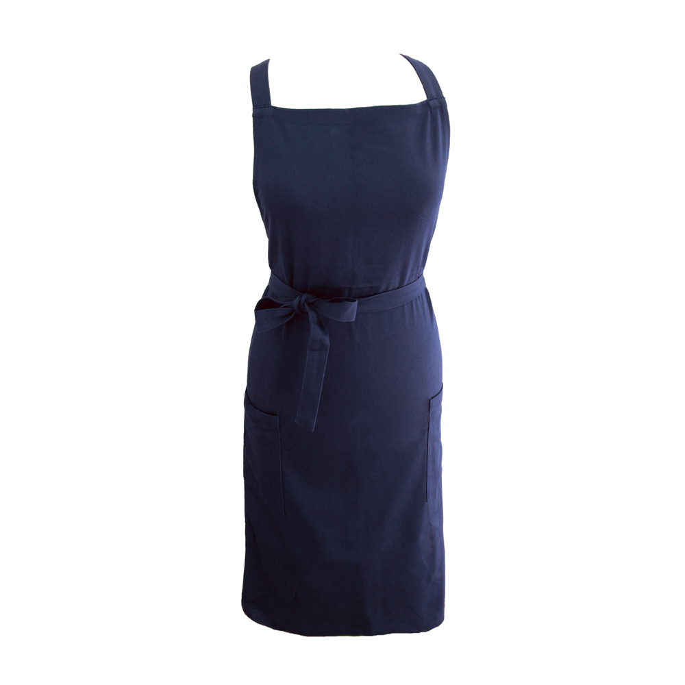 Latzschürze,2-er Pack in blau B 90 x L 80 cm mit Stoffbänder,mit Taschen.