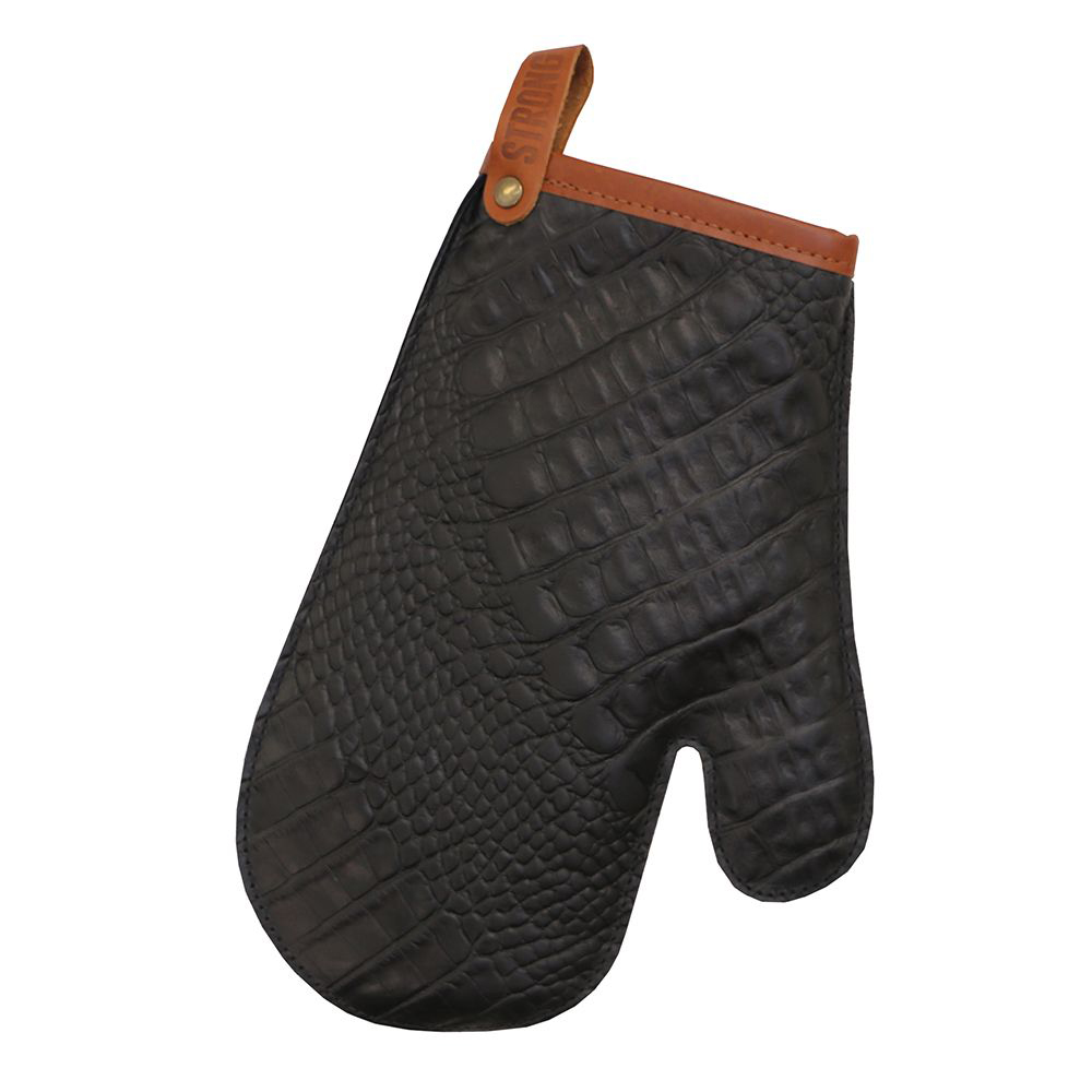 Oberfläche mit Crocomuster bedruckt. Schlaufe mit „STRONG-Branding“. Einheitsgröße.: 21 x 29 cm