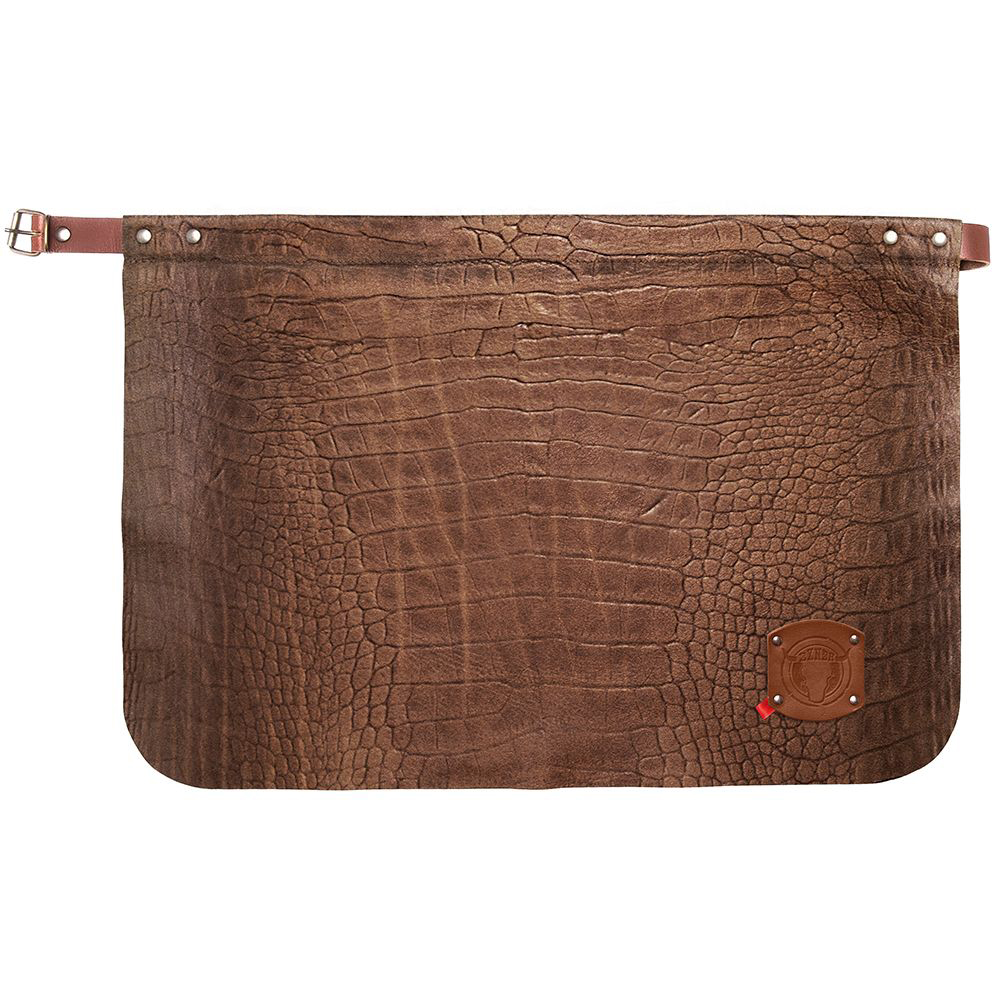 Bindegürtel verstellbar durch Gürtelschnalle,Oberfläche mit Crocomuster,Exner-Logo