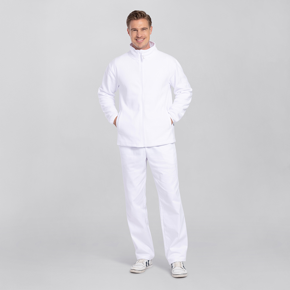 Herrenfleccejacke,komplettansicht,mit Reissverschluss 2 Seitentaschen.