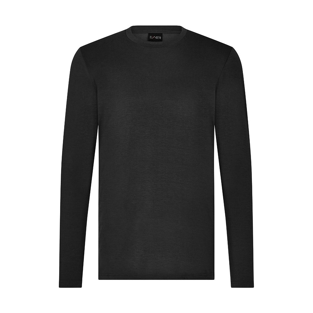 Atmungsaktiv,Temperaturregulierend Rundhalsausschnitt,Schmal geschnittener schnitt.langarm.