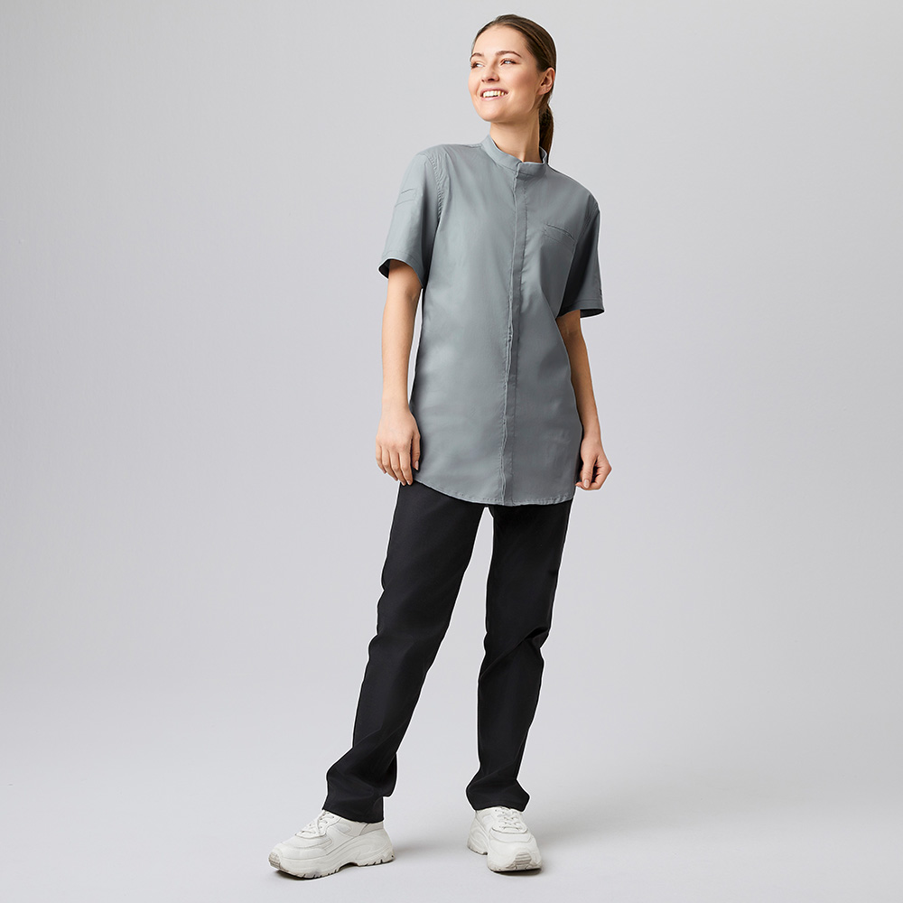 Funktionsjacke-kurzarm,Stehkragen2 Ärmeltaschen1 innenliegende Brusttasche Stülpärmel.