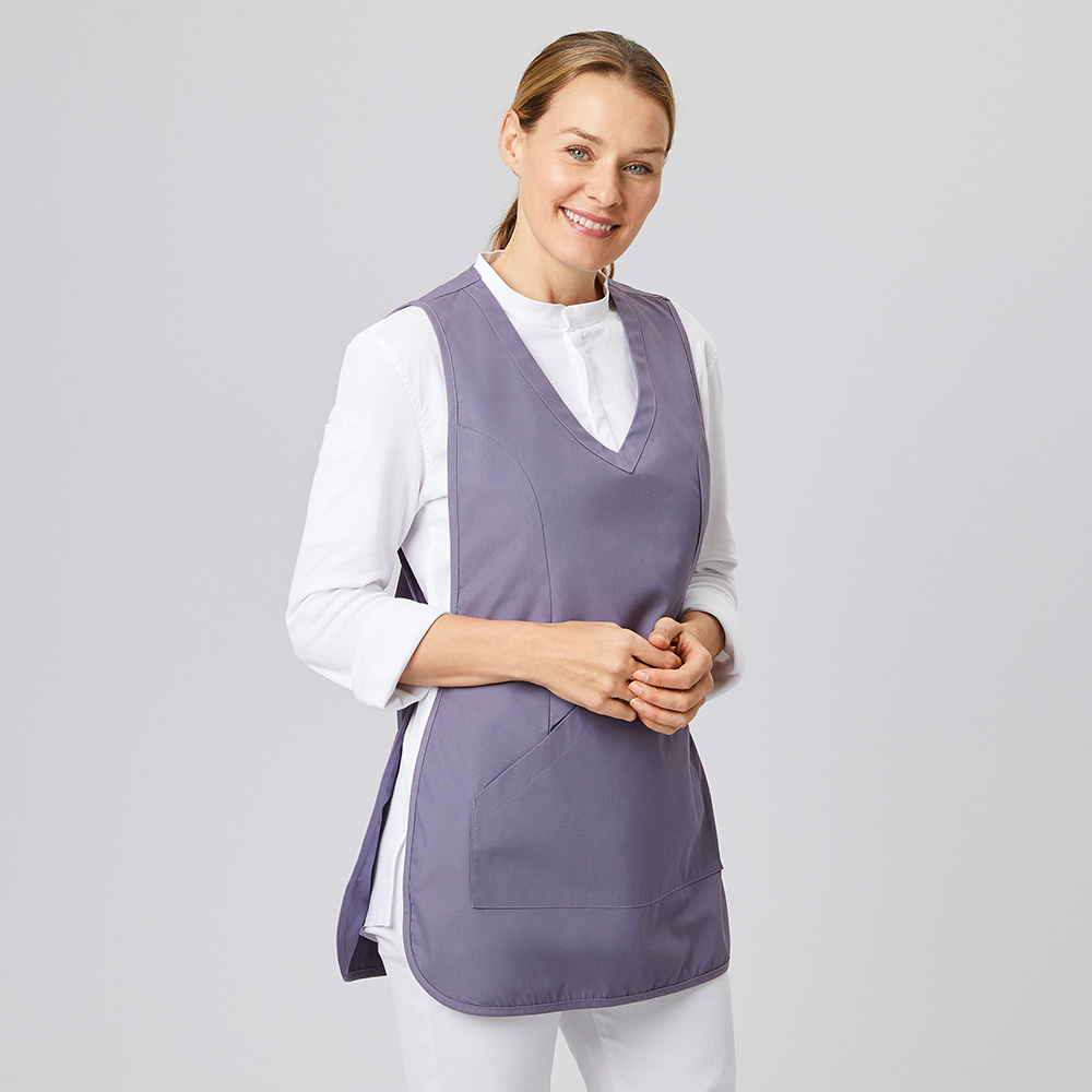 überwurfschürtze,v-Ausschnitt,seitlich mit 2 fach verstellbaren Druckköpfen,Pfirsichweiche Oberfläch