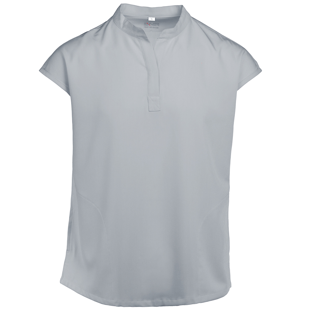 Damen-Blusen-Kasack,Vorderseite mit verdeckter Knopfleiste am Ausschnitt mit kurzarm.