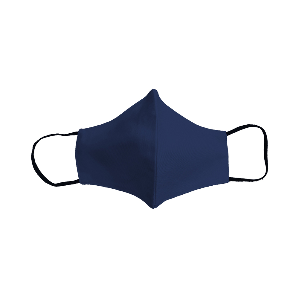 Zweilagig- mit Nasenbügel- 100 % Baumwolle innen- 50 % Polyester, 50 % Baumwolle außen.