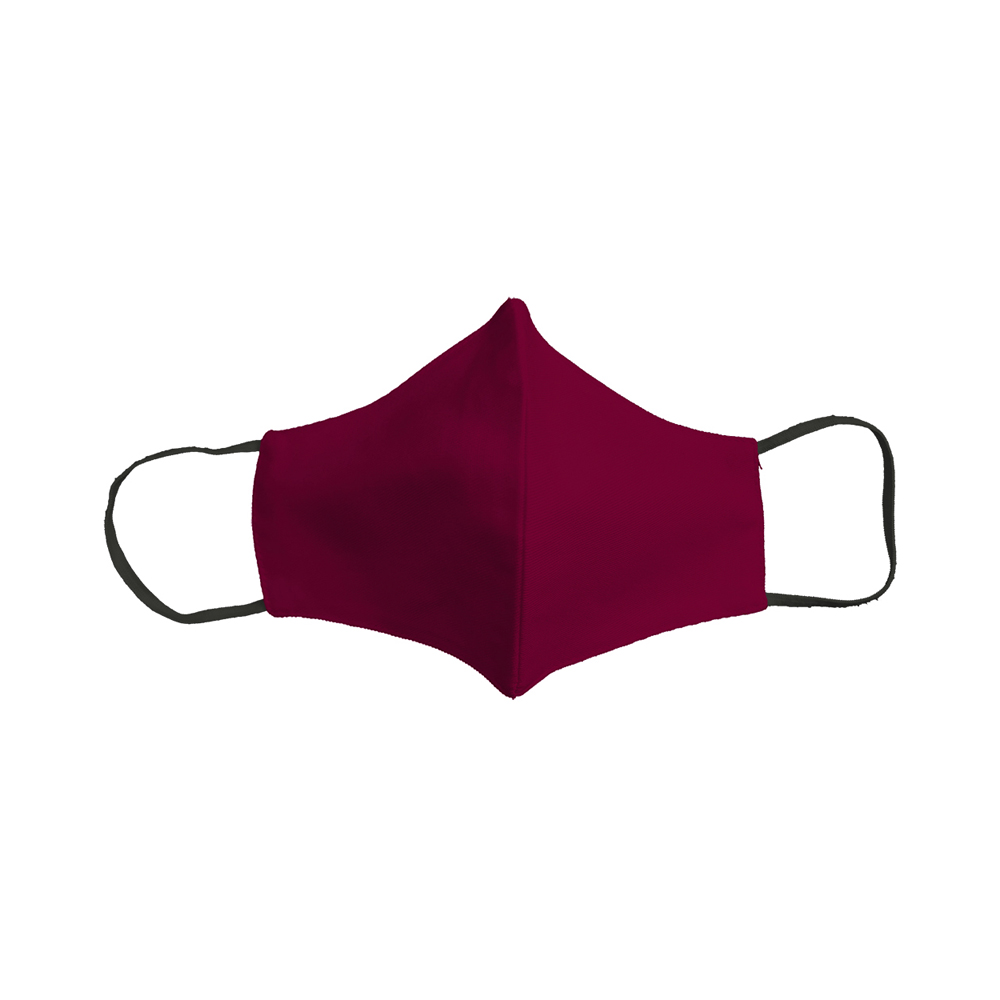 Zweilagig- mit Nasenbügel- 100 % Baumwolle innen- 50 % Polyester, 50 % Baumwolle außen.