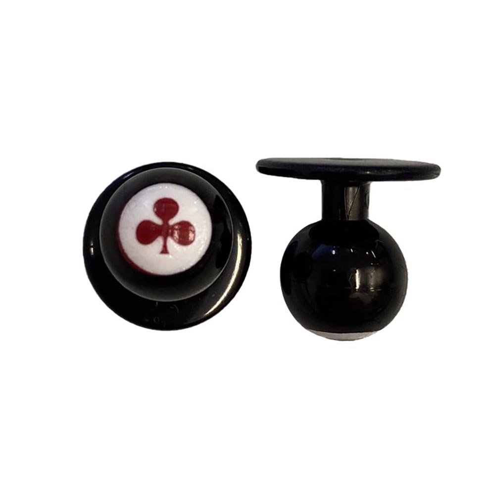 Motivknöpfe Kartenspiel rot