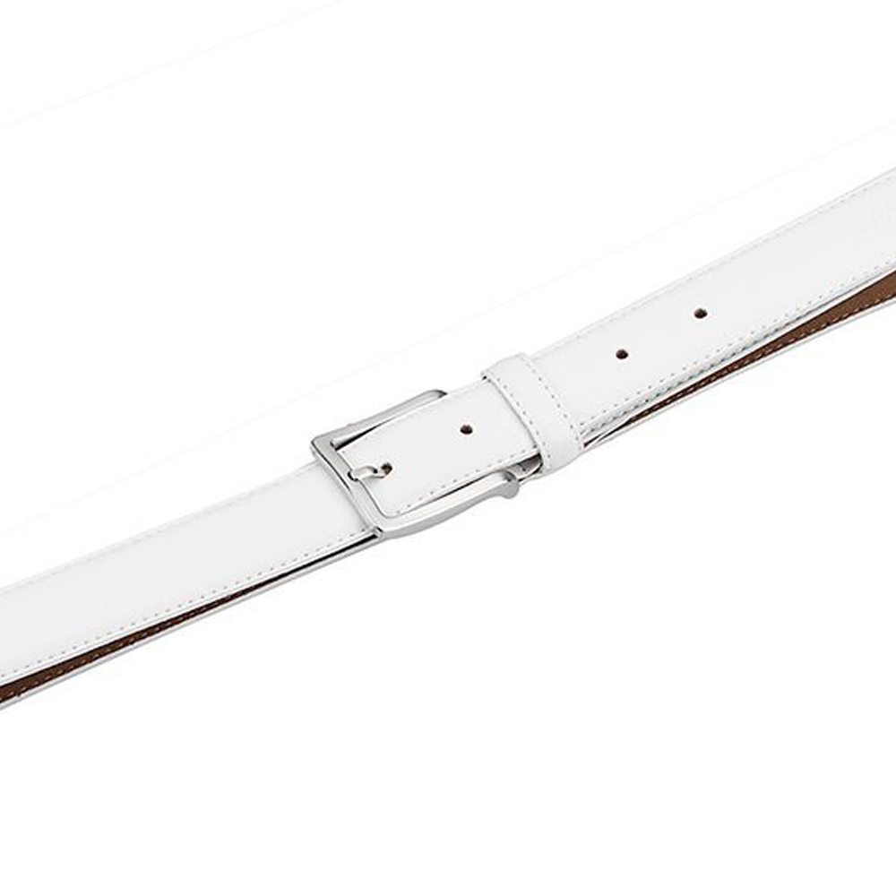 Ledergürtel 100 cm weiß",mit Gürtelschnalle