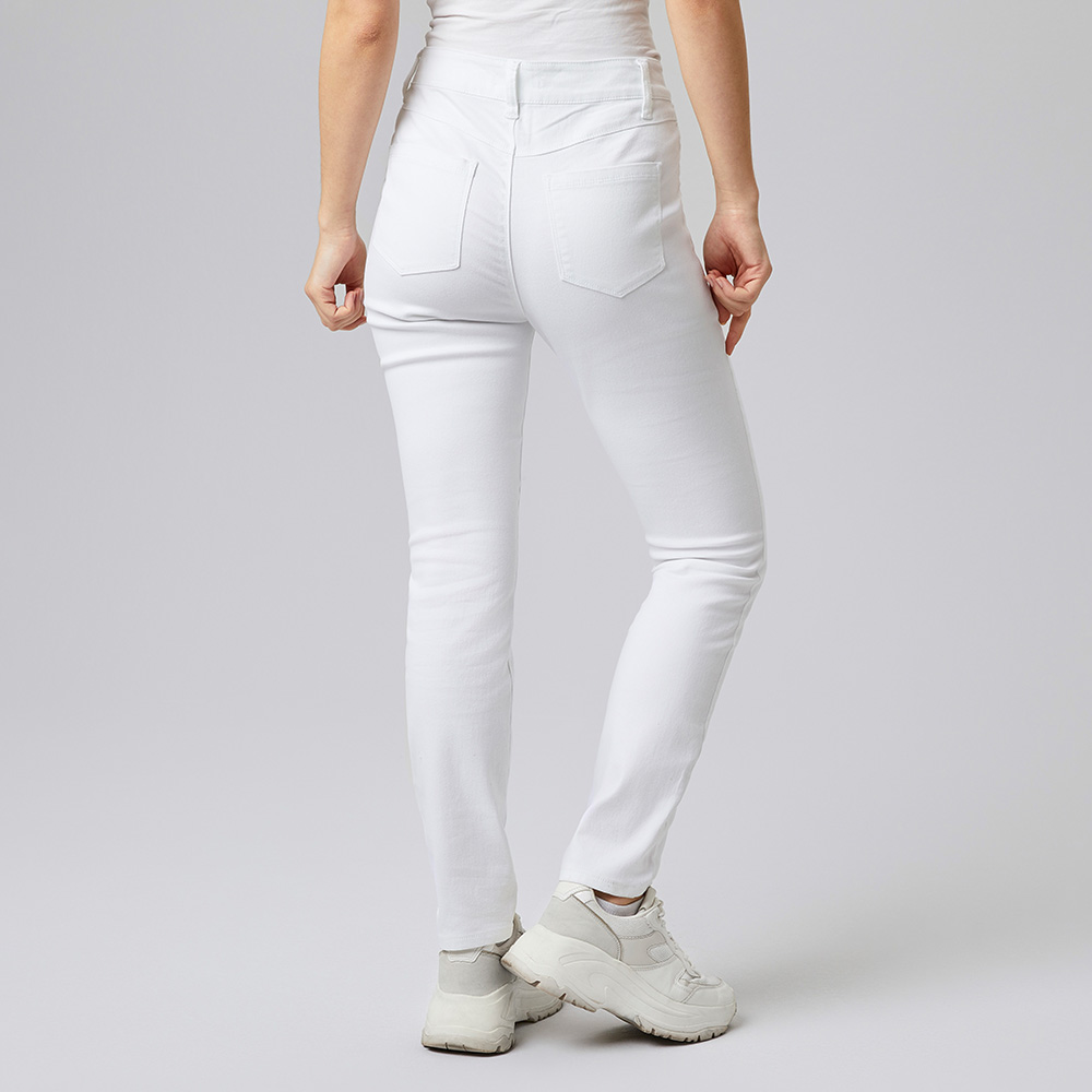 Damen-Jeans-Skinny, Super-Stretch-Qualität,2 Aufgesetzte Gesässtaschen.