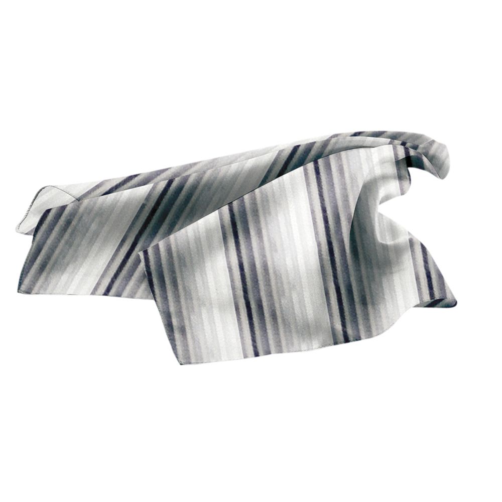 Halstuch, gestreift, B 70 x L 70 cm, Farbe silbergrau