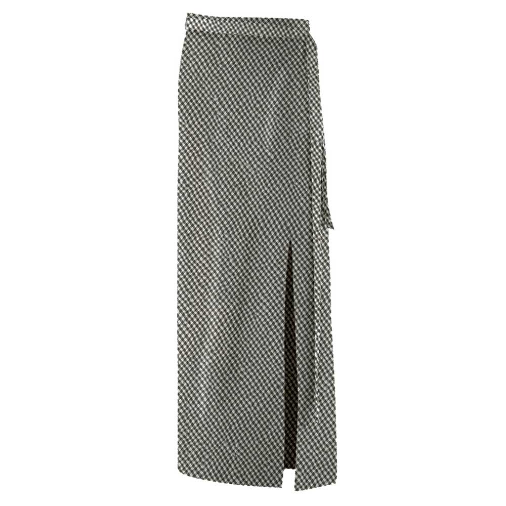 Bistroschürze mit Durchgriff, Schlitz und durchgehenden Stoffbändern.