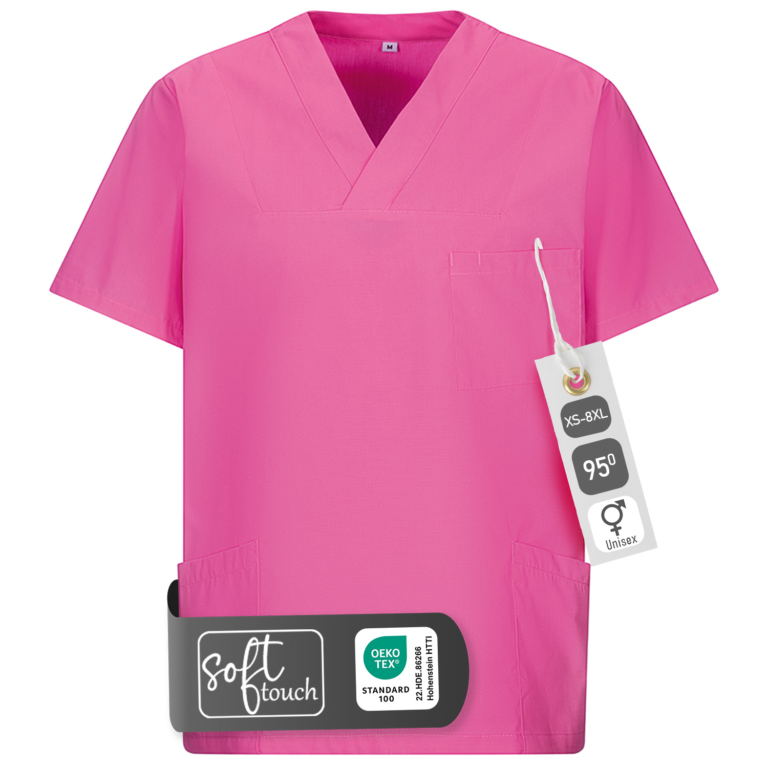 Schlupfkasack, unisex, hotpink, 2XL