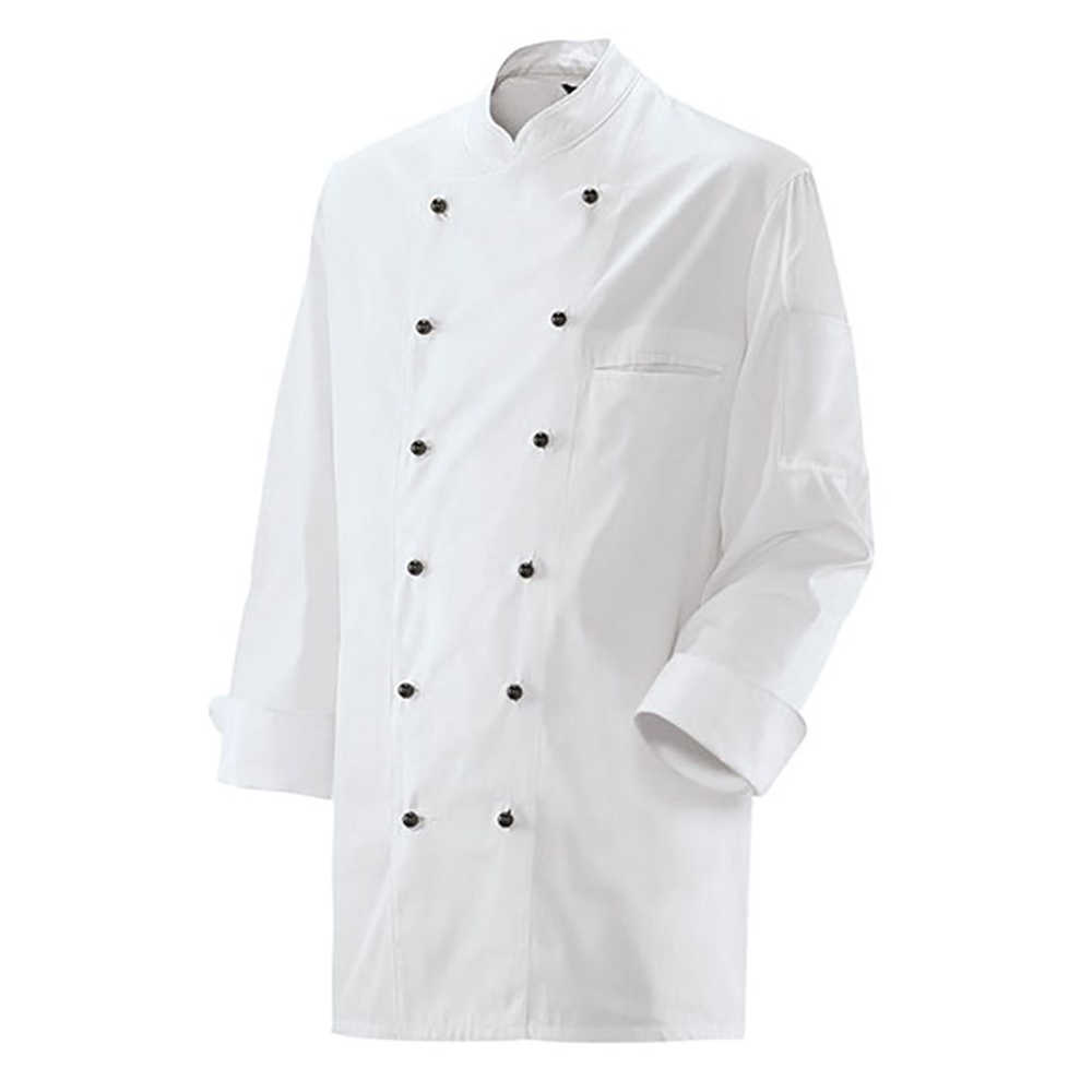 Langarm. 2-reihig. 6-Loch-Knopfreihe. Trapezform.