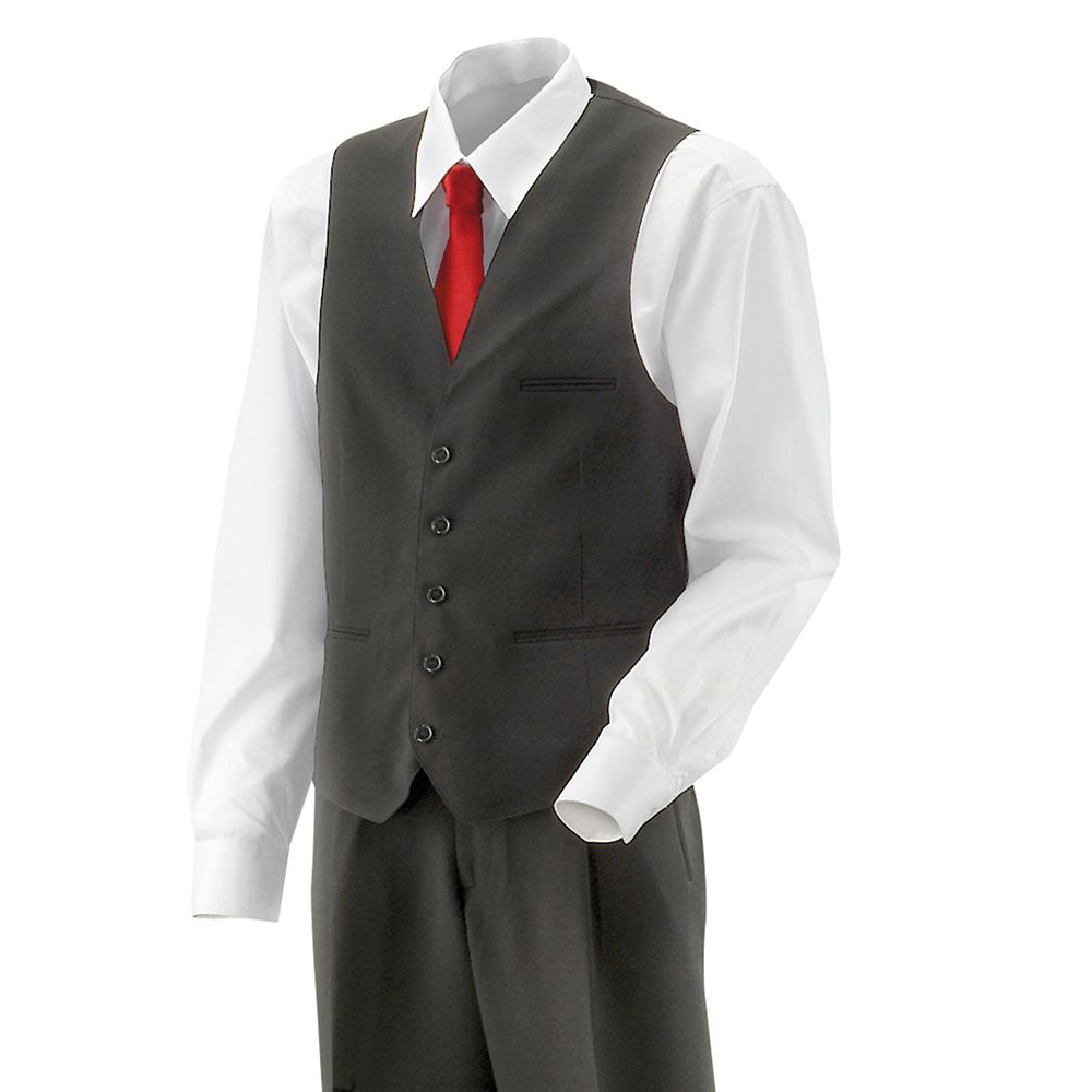 Herren-Weste,1-reihig.5-Knopf.Stoffrücken.1 Brust- und 2 Seitentaschen.1 Business-Innentasche.