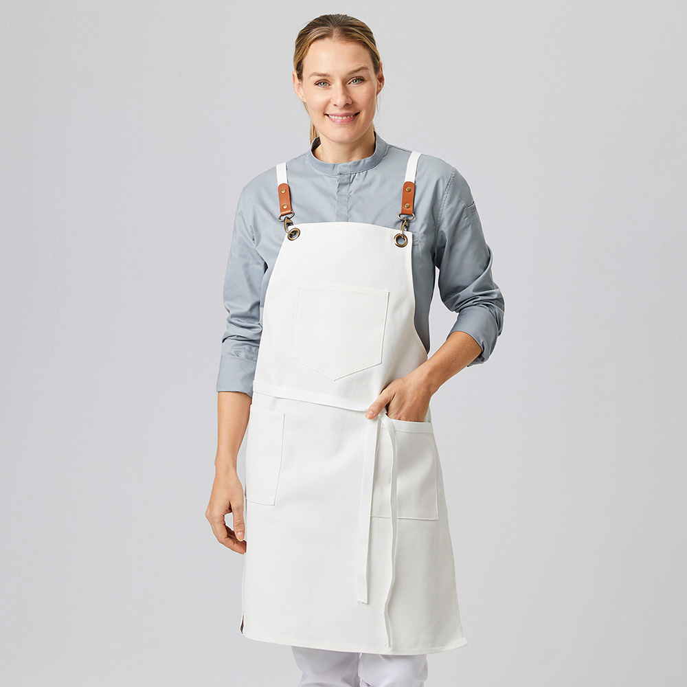 Latzschürze B 70 x L 80 cm weiß