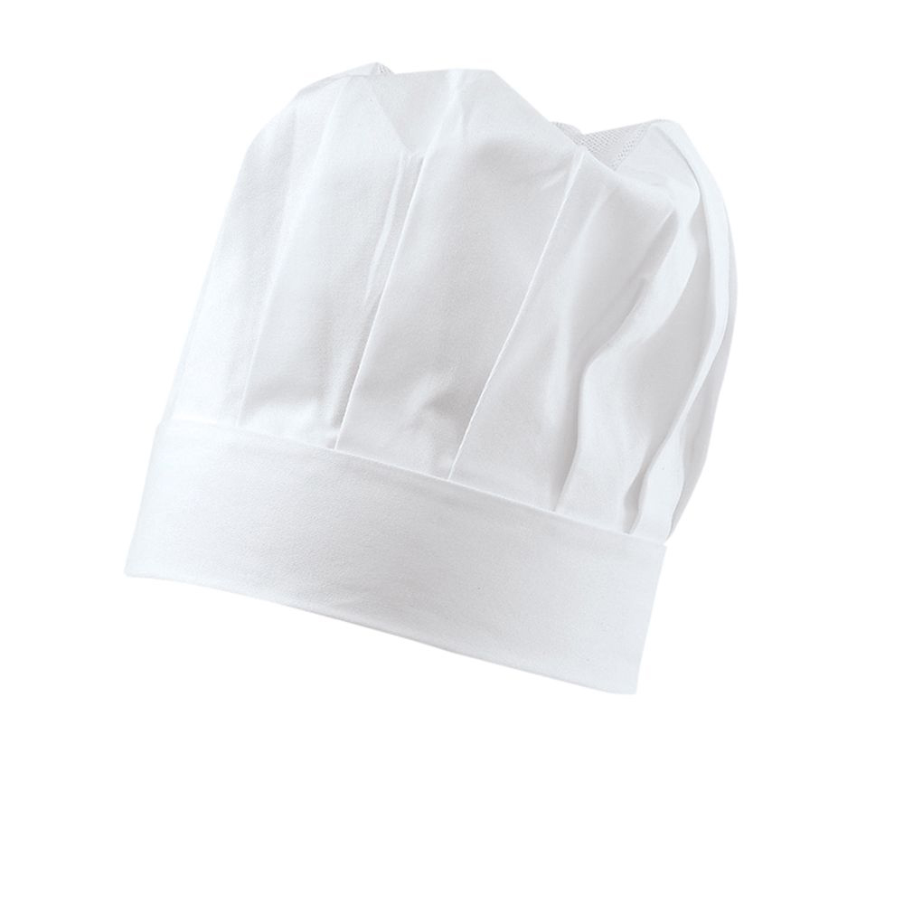 Komplettansicht,Kochmütze,Mit Netzstoff.Einsatz mit Gummiband verstellbar.Höhe: 29 cm.