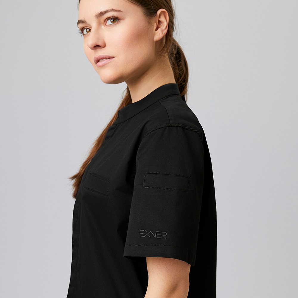 Funktionsjacke-kurzarm Seitenansicht mit Exner-logo.