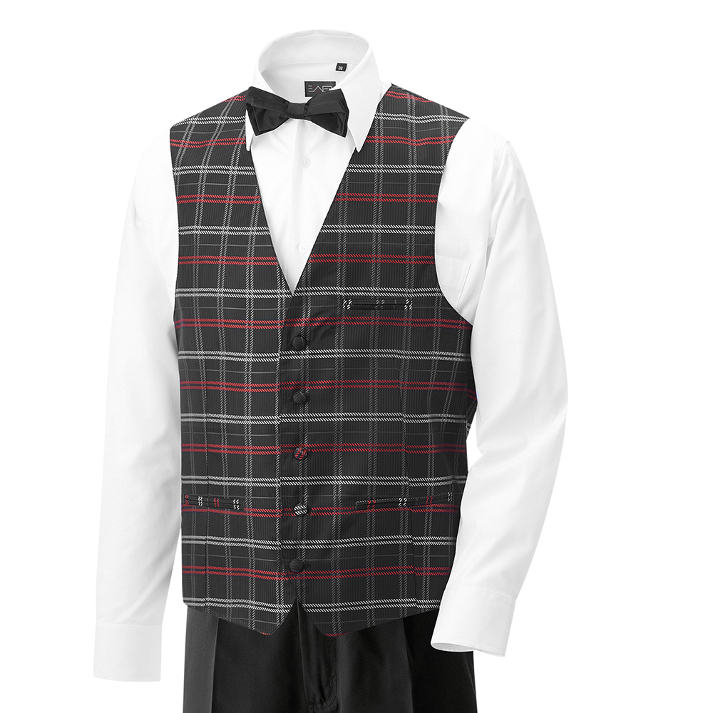 Herren-Weste,1-reihig.5-Knopf.Stoffrücken,mit 2 aufgesetzten Seitentaschen.